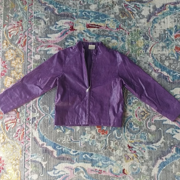 purple snakeskin jacket